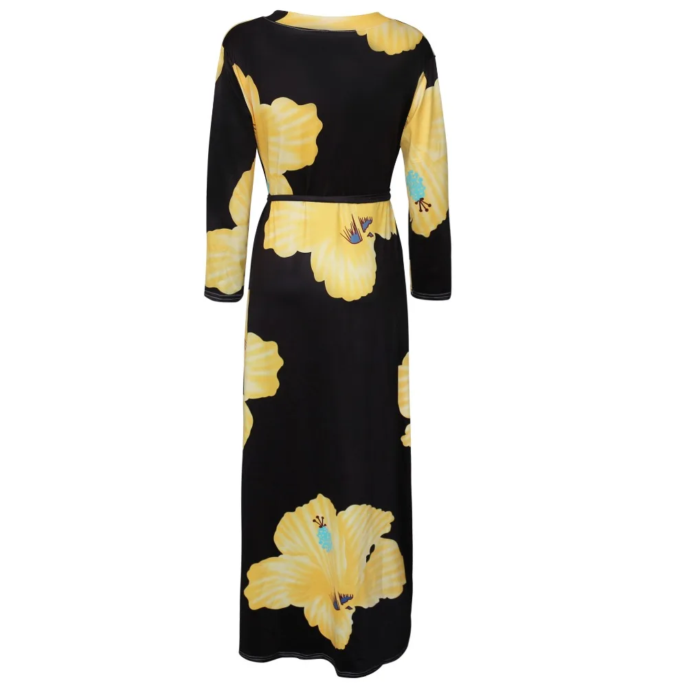 Женское длинное платье макси в стиле бохо вечерние платья туника размера плюс 4XL