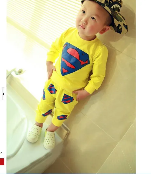 2014 new hero Superman unisex baby boy girl sets children Spring fashion long-sleeved jacket | Детская одежда и обувь
