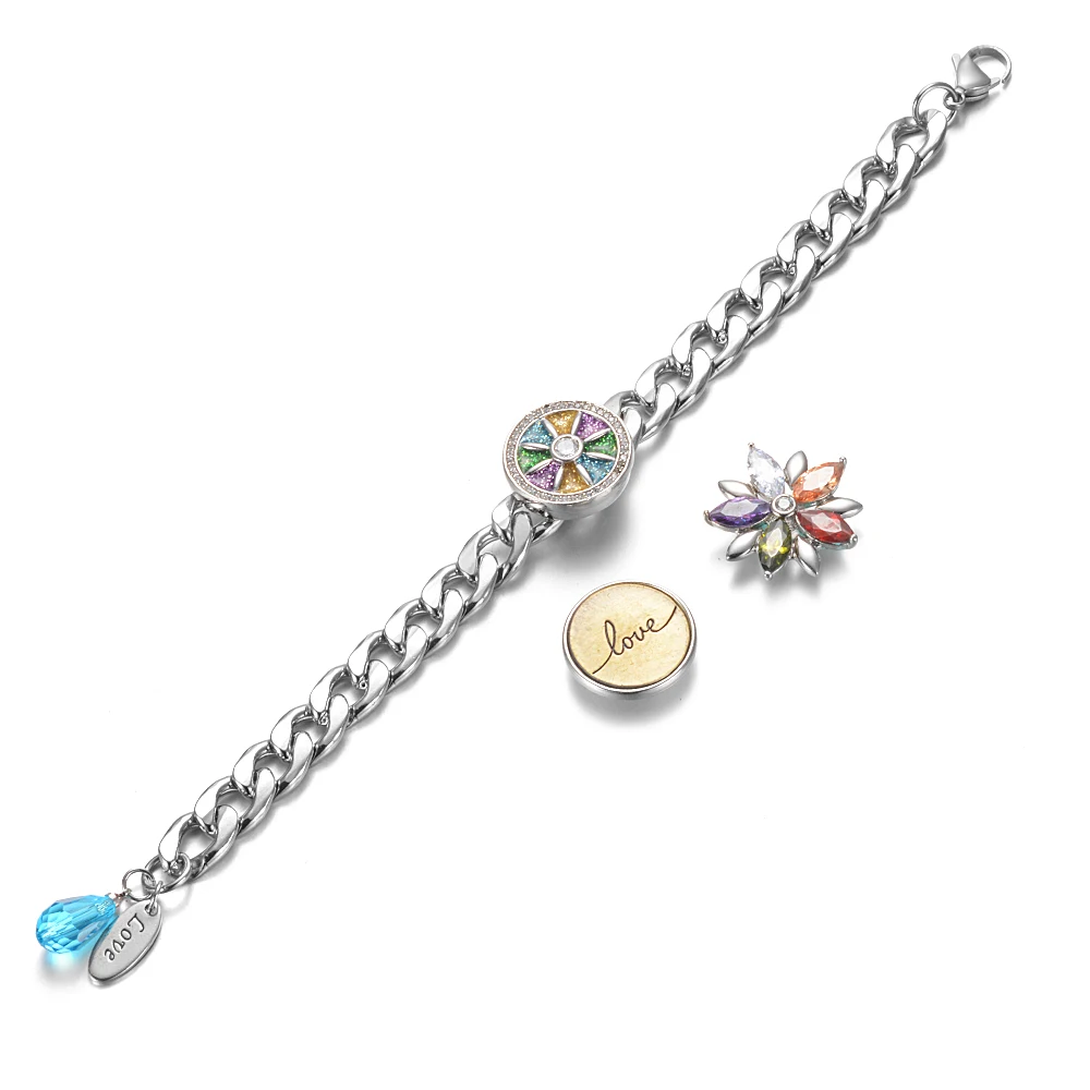 

10pcs/lot 2019 Newest Design Vocheng Ginger Snap Bracelet Jewelry fit 18mm GingerSnap Charms Button NN-714*10