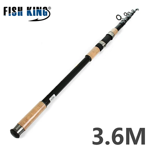 FISH KING высокоуглеродистая карповая Удочка 3 м 3,3 М 3,6 м 3,9 м 4 сек 3.5LB 3,8 мм/32,5 мм телескопическая удочка для ловли нахлыстом в соленой воде - Цвет: Красный