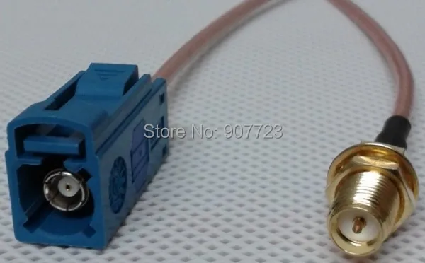 Коннектор Fakra SMB &quotZ&quot 5021 гнездо для RP SMA 8 &quot20 см кабель RG316 Pigtail зеленый|cable fx|cable