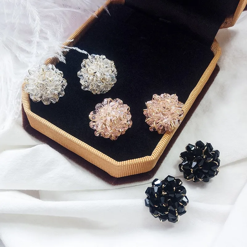 Серьги женские сережки с искусственным кристаллом Длинные корейские серьги