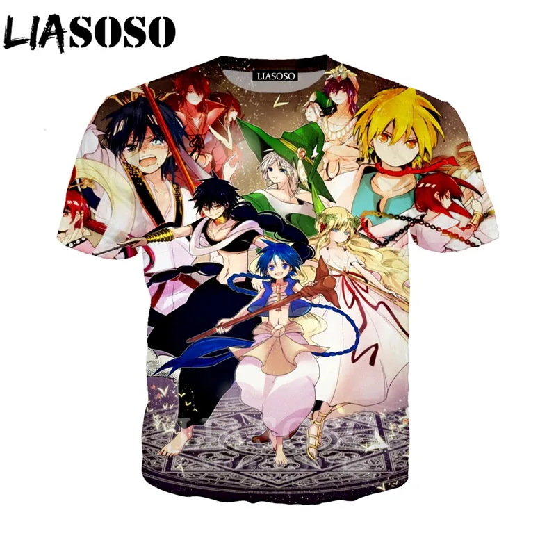LIASOSO Летний Новый Мужской Женский свитшот 3D принт аниме-МАГИ Лабиринт волшебной