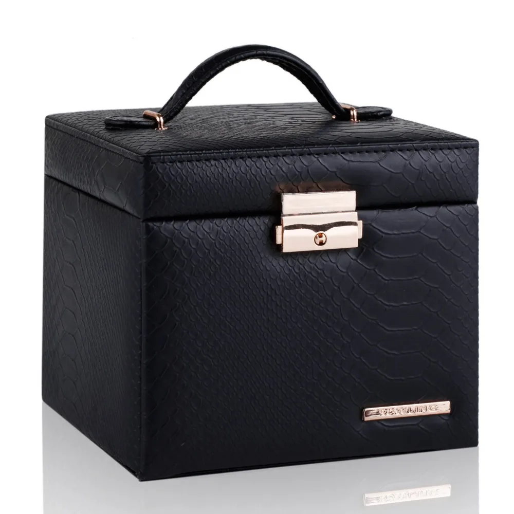 Зеркальная коробка для ювелирных изделий из искусственной кожи