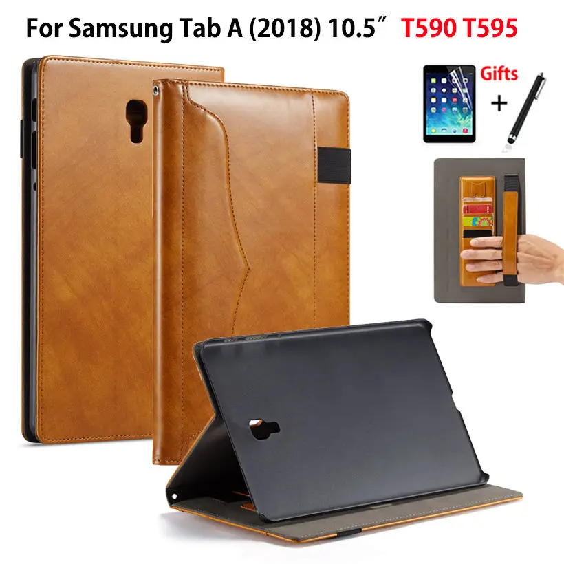 Чехол для Samsung Galaxy Tab A A2 2018 10 5 &quotT590 T595 T597 умный чехол планшета держатель рук +