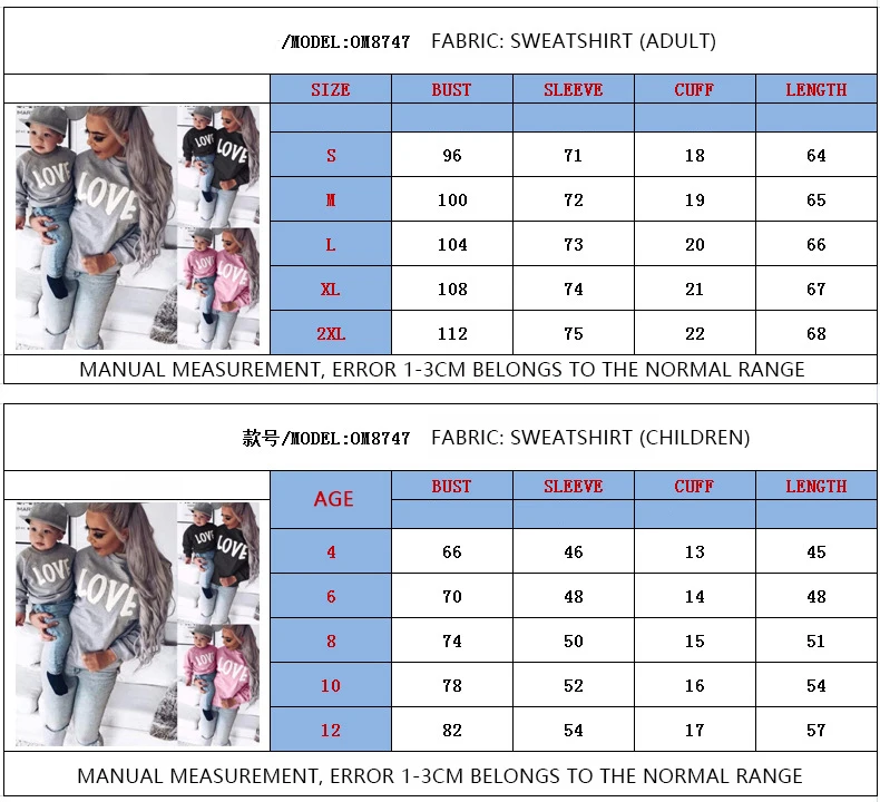 Tromlfz Mother Baby T-shirt 2019 Spring Family Matching Outfits Parent-child Love Letter Print Long Sleeve Pullover Tops | Мать и ребенок