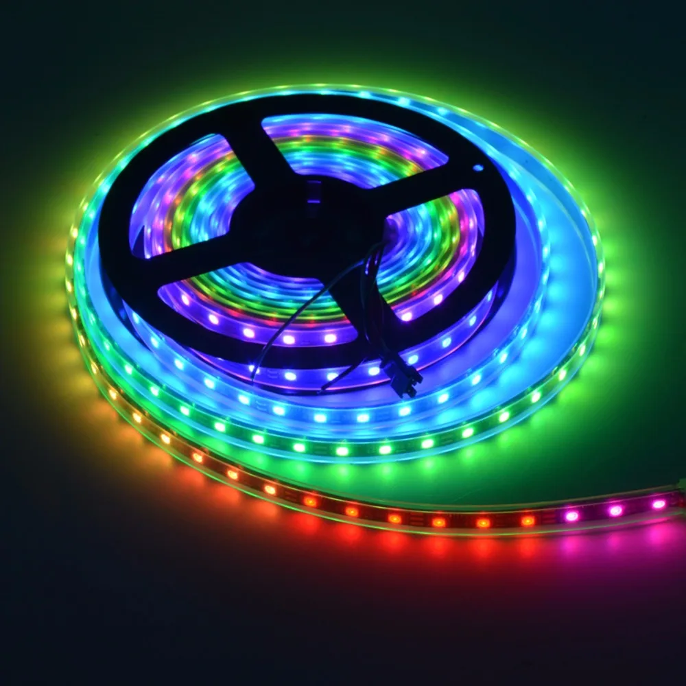5 ~ 100 м 12В WS2811 20 пикселей 60leds/M 5050 RGB LED Цифровой белый цвет полоса IP67 белый/черный PCB 1