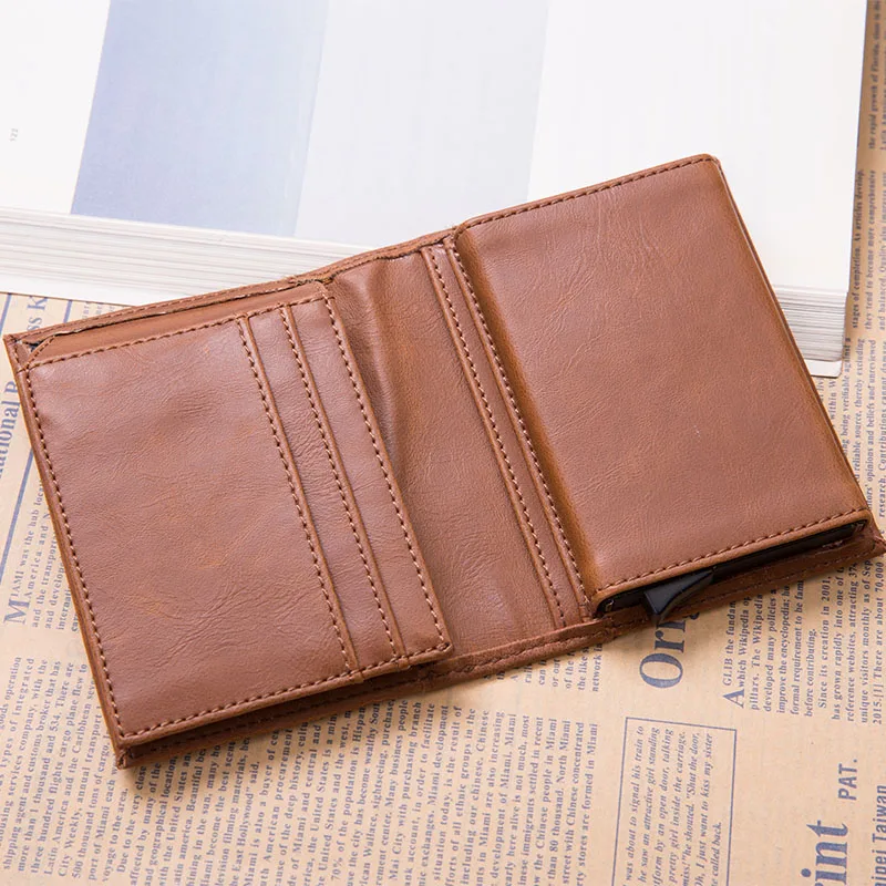 

Itapkris High Quality Credit ID Cardholder Men Aluminum Travel Organizer Pocket Pop Up Case Women Fashion RFID Wallet