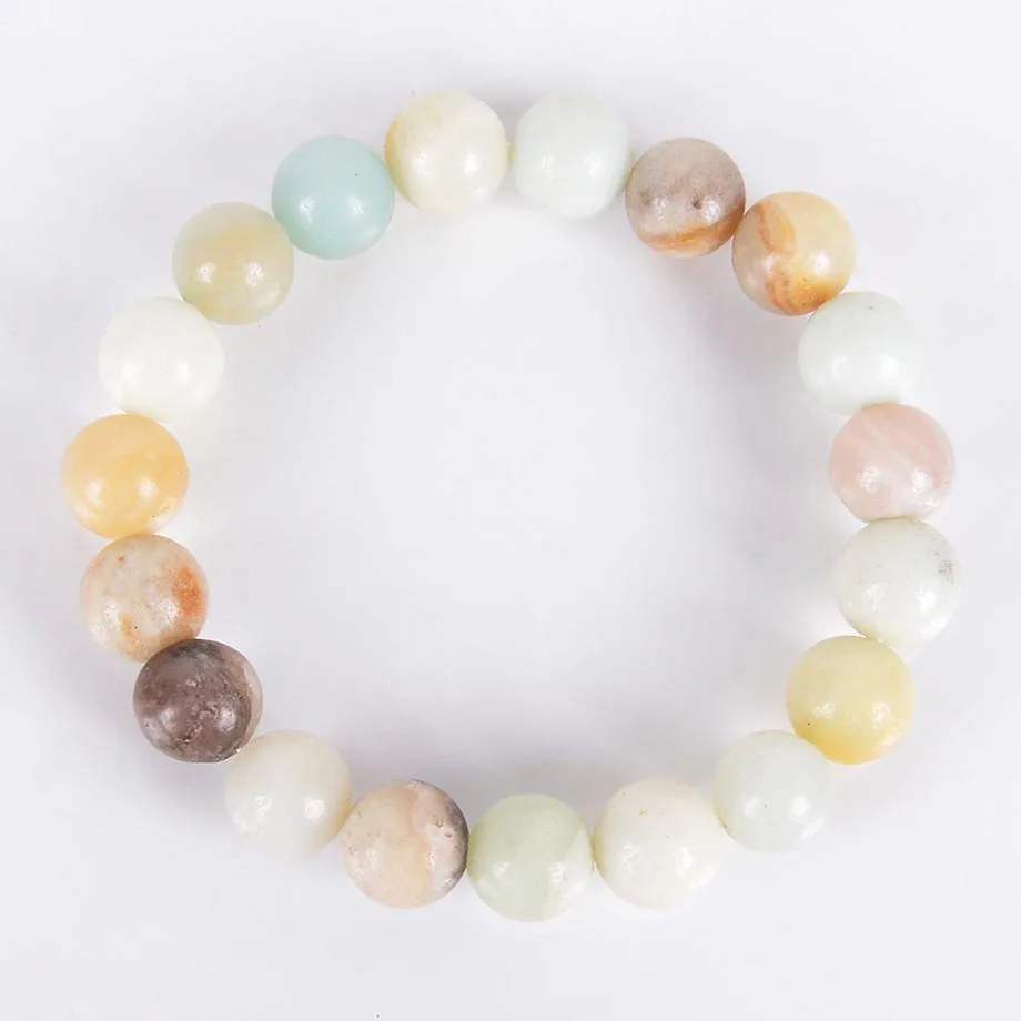 

4 6 8 10 12MM Natural Gem Stone yellow Jaspe Bracelets & Bangles Round Beads Meditation Healing Energy Fashion Jewelry B079
