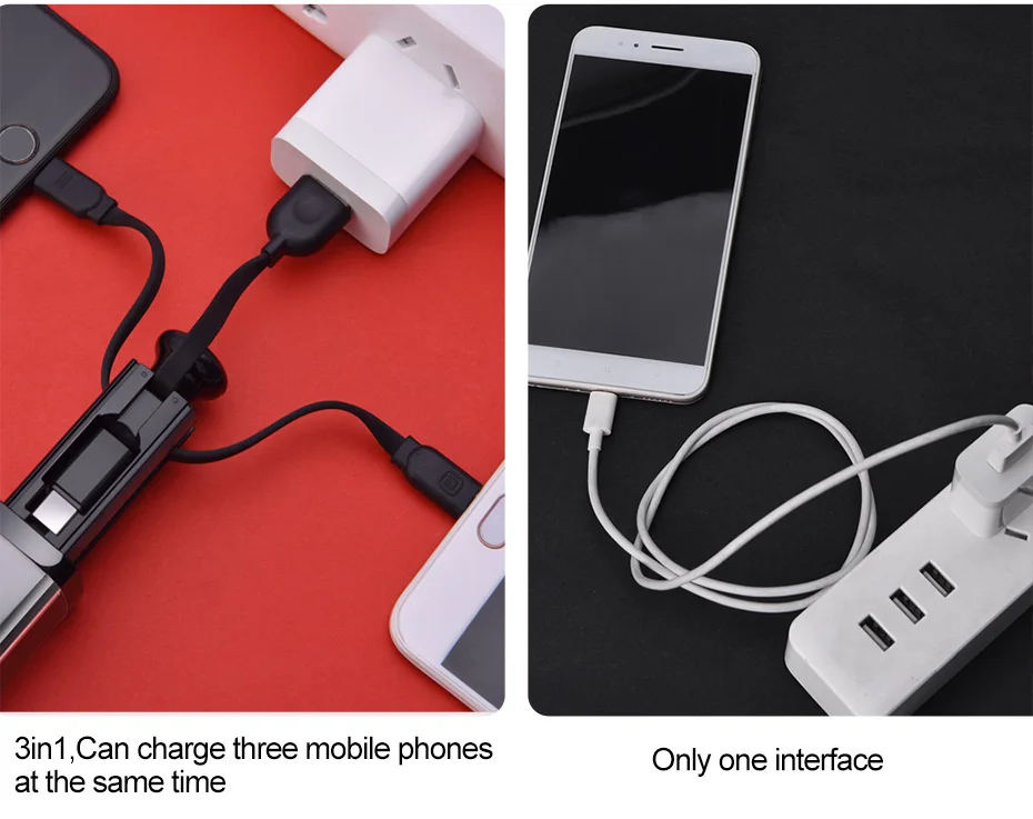 Oatsbasf 3 в 1 Micro usb type C USB кабель для iPhone X 8 7 6 Дизайн Помады скрытый USB кабель для Xiaomi huawei samsung