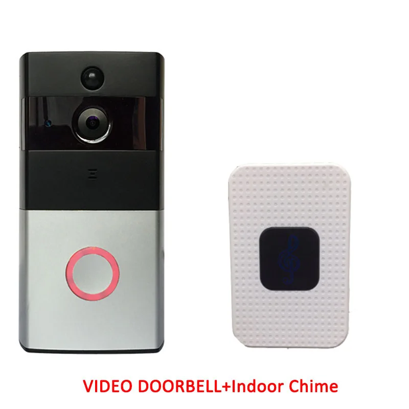 Черный Full HD Wi-Fi с поддержкой смарт-видео Tuya WiFi дверной звонок жизнь приложение дистанционное управление WiFi дверной звонок беспроводной Tuya умная камера 1080P - Цвет: Черный