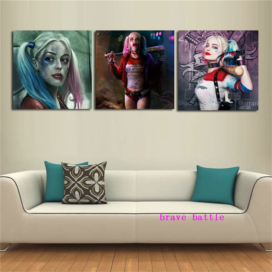 Justice League Harley Quinn-1 3 предмета холст картина принт гостиная домашний декор