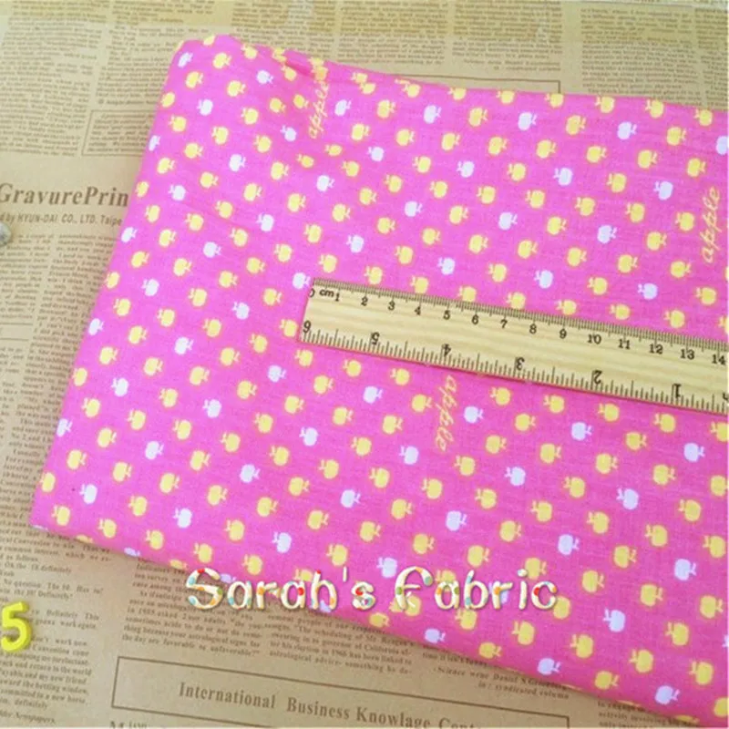 7pcs/lot 50x50cm Pink Floral Cartoon Apple Dot 100% Cotton Fabric Sewing Tilda Doll Cloth DIY Quilting Patchwork Tissue Textile | Дом и сад