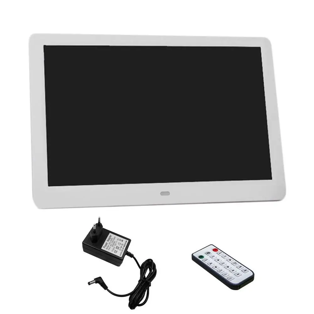 white 1280*800 цифровая 15 дюймовая фоторамка HD TFT-LCD изображение будильник MP3 MP4 США/ЕС штекер видеоплеер с пультом дистанционного управления на стене - Цвет: white