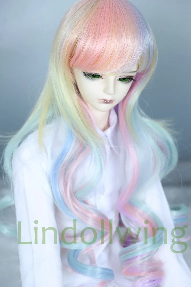 1/3 8 9 &quotBjd парик Dal Pullip BJD SD MSD DOD DD кукольные градиентные Кудрявые Парики|Куклы| |