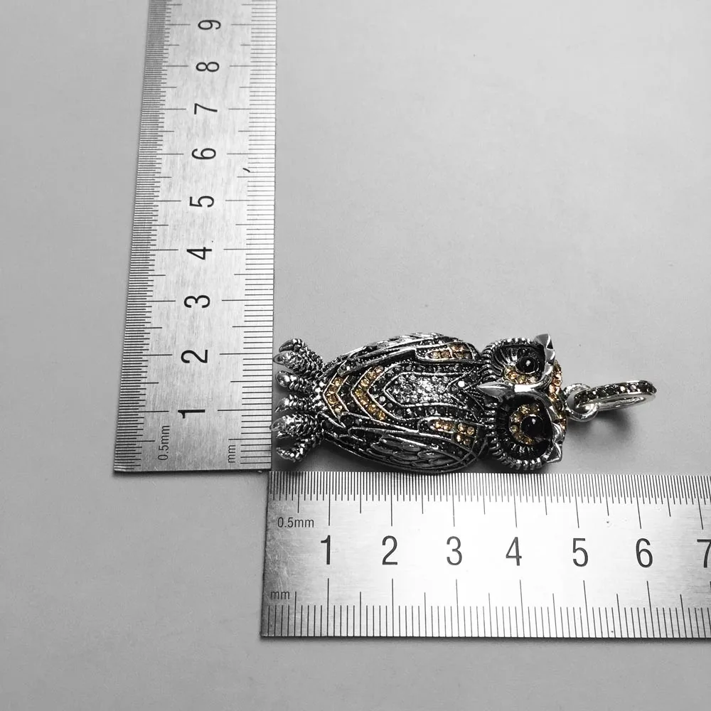 В queen из повдвеска в форме совы, модные роскошные ювелирные изделия 925 пробы серебряный модный подарок для Для женщин девочек ожерелье