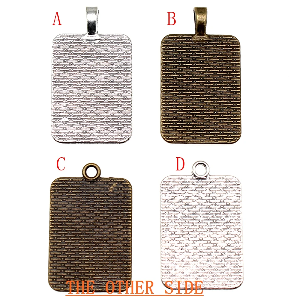 

5 Pieces 23x33mm Round Glass Cabochon Base Setting Pendant Tray For Jewelry DIY Making