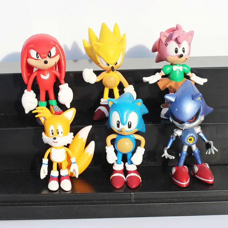 3 inch 7 см SEGA Sonic the Hedgehog Рисунок Игрушка ПВХ игрушки Звуковые Символы выяснить brinquedos