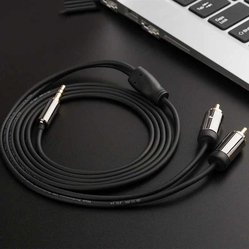 WinAqum Aux аудио 3 5 мм стерео штекер в 2 RCA Jack Y сплиттер кабель для ПК MP3 смартфона