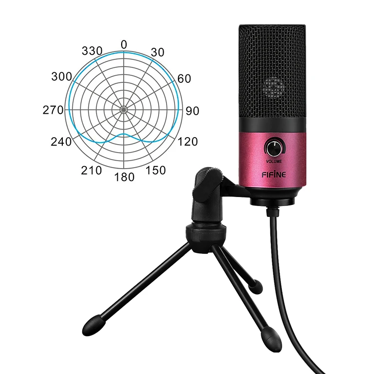 USB микрофон Fifine Настольный конденсаторный для видео прямая трансляция онлайн