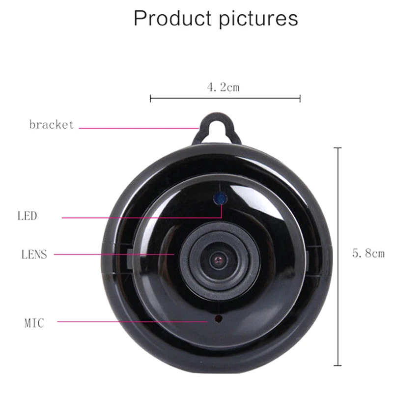 Новая популярная мини беспроводная WIFI ip камера HD 1080P ночное видение Смарт