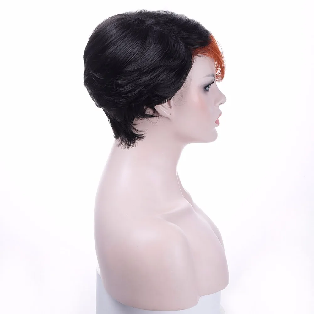 DIFEI Short Hair Two Colors Synthetic High-Temperature Fiber Wig Halloween Party Women's | Шиньоны и парики