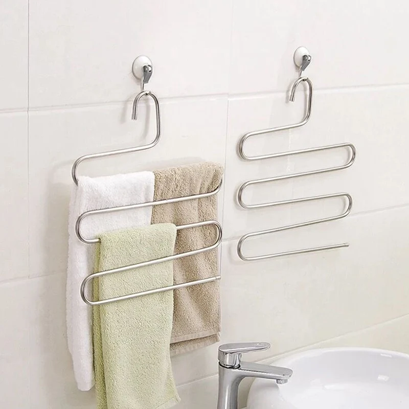 Coat Belt Hanger Stainless Steel Hanger Multifunction Pants Hanger Closet Tool Adjustable Closet Organizer Home Storage