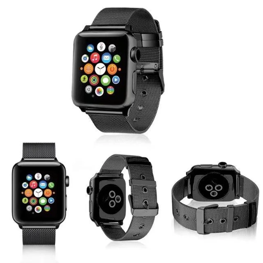 Миланская петля для Apple Watch серии 4 3 2 1 сменный Браслет ремешок из нержавеющей