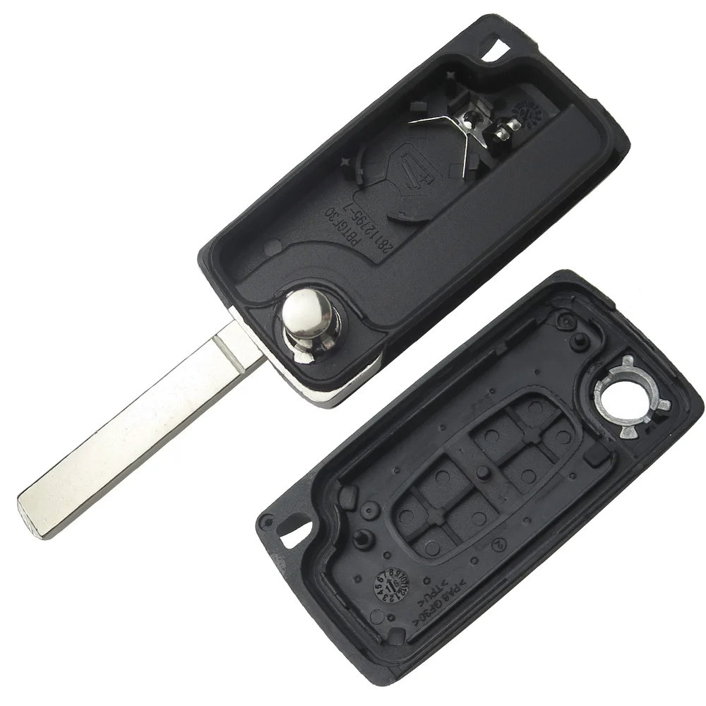 Чехол книжка для автомобильного ключа с 2 кнопками OkeyTech Peugeot 107 207 307 307S 308 407 607 Citroen C2