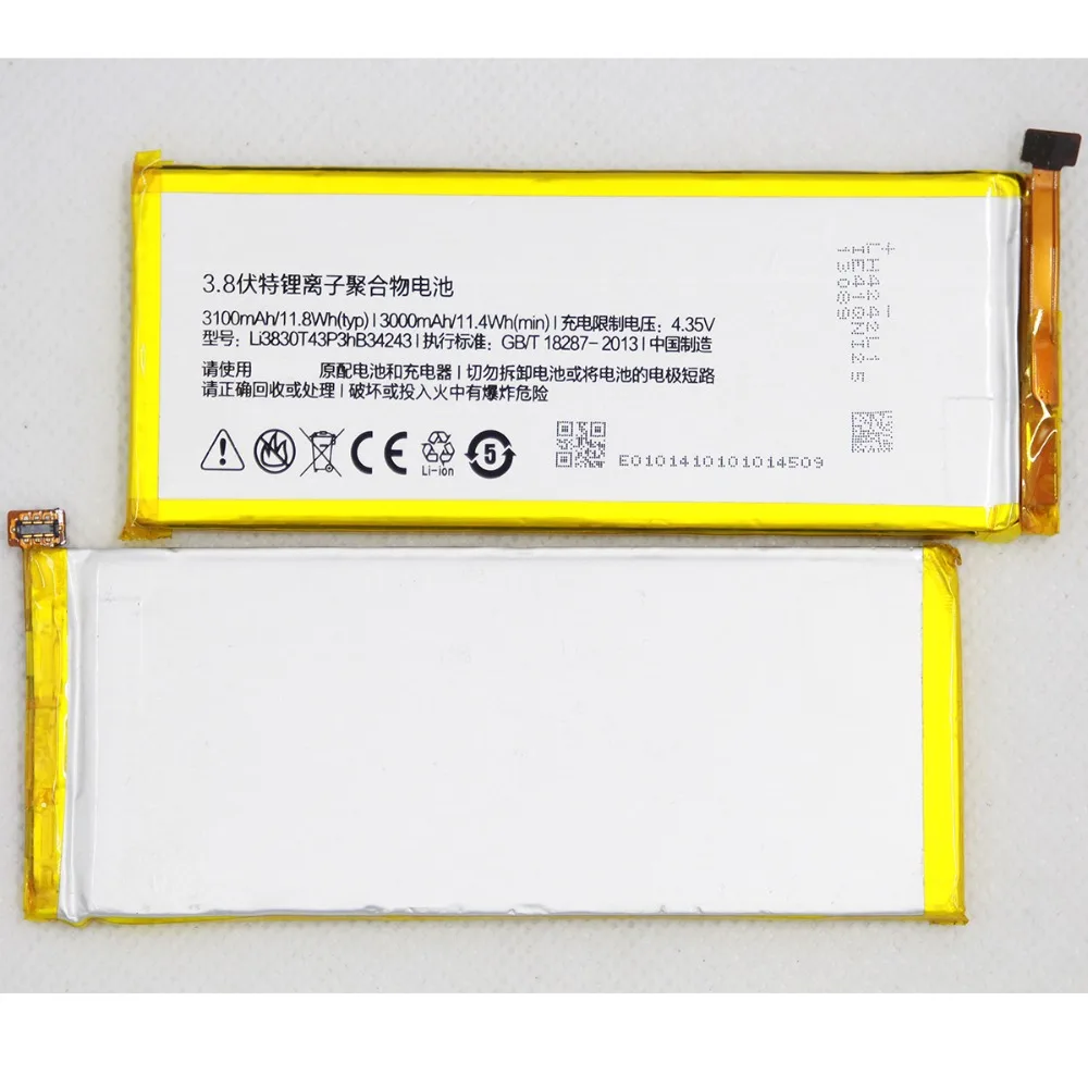 5 шт./Лот Новый аккумулятор для ZTE Nubia 3100 мАч Li3830T43P3hB34243 Z7 MAX NX505J умная