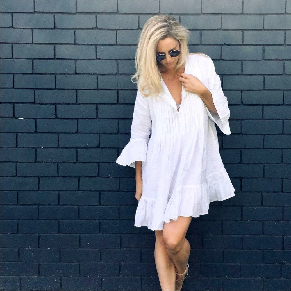 Новинка 2019 женская повседневная одежда в стиле бохо кружевные рубашки с длинным