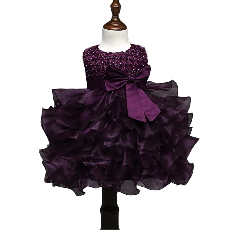 2017 платье с цветочным рисунком для маленьких девочек милое пачкой одежда крестин