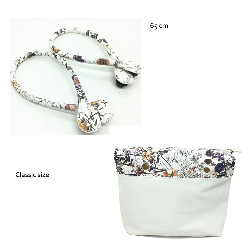 Новая вставка с цветочным принтом внутренний карман на молнии холст плюс ручки