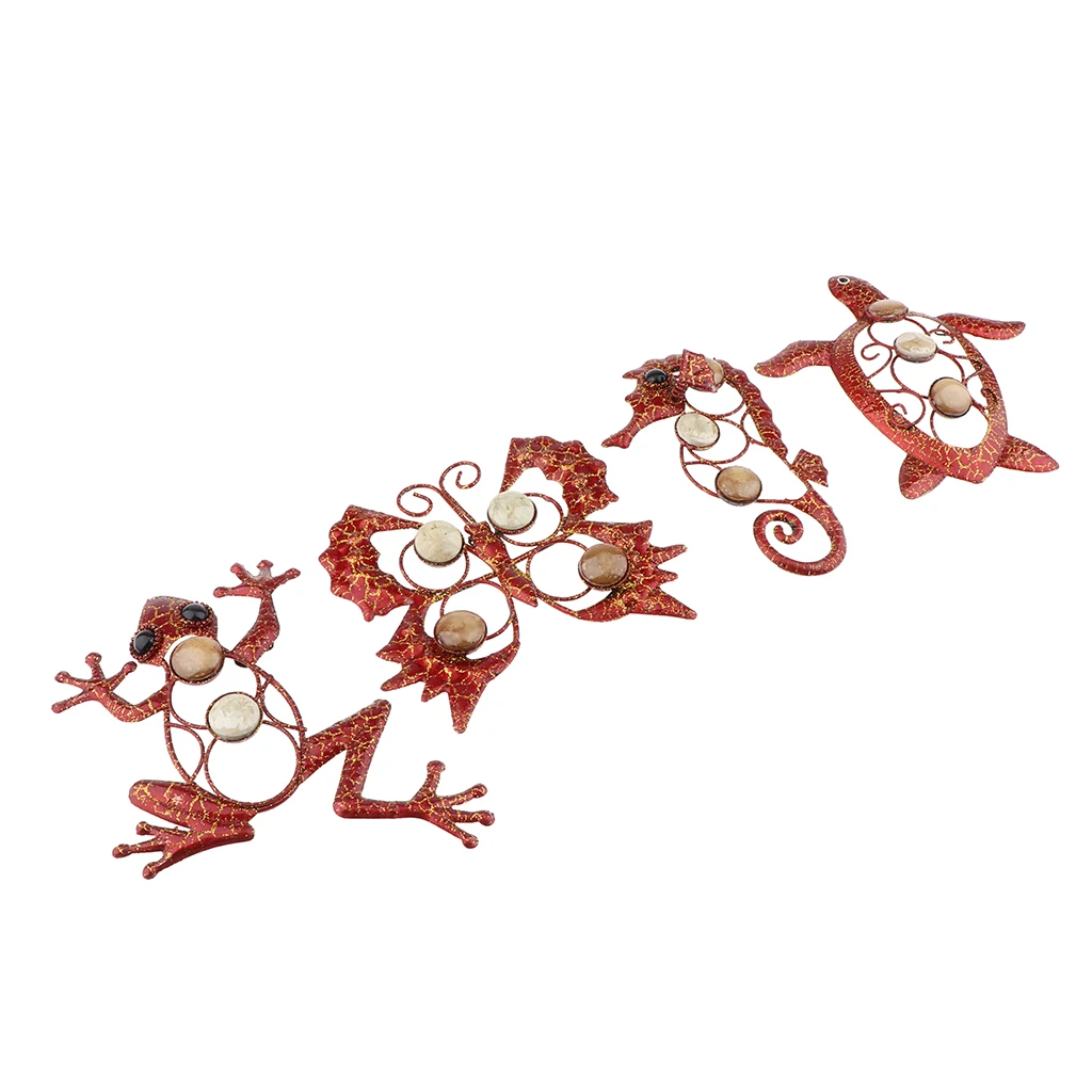 Металлическая ящерица Gecko Бабочка настенный декоративный забор для сада