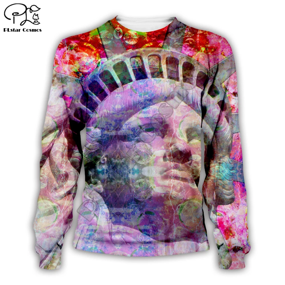 

NEW colorful Women/Men Loose Sweatshirt 3d Print Statue Of Liberty Hoodie Hoodies Autumn/Spring Pullover Tracksuit 7XL