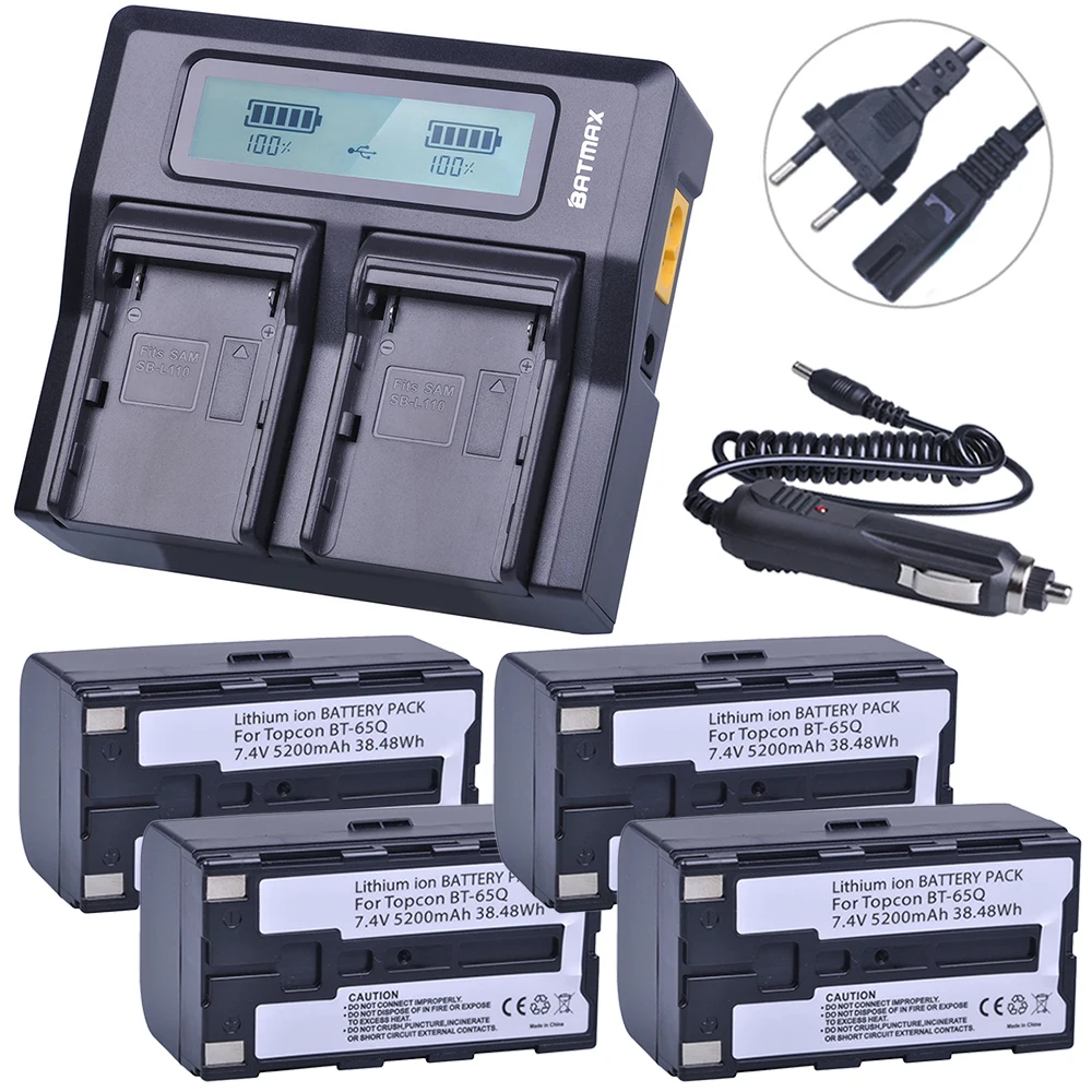 4 шт 7 V 5200mAh BT 65Q литий ионный аккумулятор + быстрое зарядное устройство с ЖК