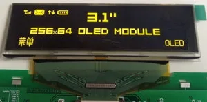 3 1 дюймовый 30PIN желтый OLED экран SSD1322 привод IC 256*64 SPI / 8Bit параллельный интерфейс |