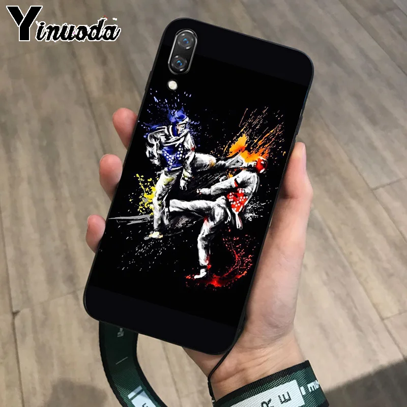 Yinuoda Kungfu тхэквондо ТПУ Мягкий силиконовый чехол для телефона Huawei P10 plus 20 pro P20 lite mate9