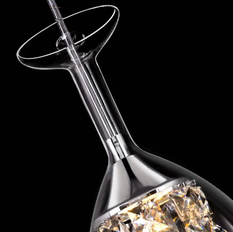 Простой четкого современного светодиодный дешевое вино стекло с украшением в