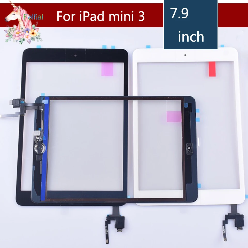 Оригинальный сенсорный экран для apple iPad mini 3 Mini3 дигитайзер с кнопкой возврата в