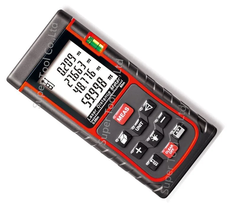 Цифровой лазерный дальномер измеритель пузырьковый уровня площадь