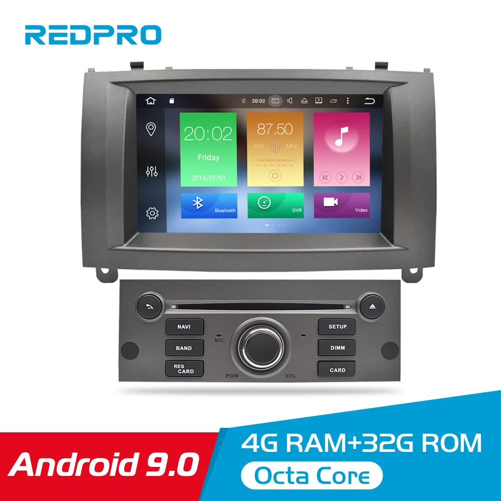 4G RAM Android 9.0 4 грамма Android 9,0 9,1 Автомобильный DVD стерео плеер для peugeot 407 2004-2010 gps навигация WiFi Bluetooth Автомобильный мультимедийный Видео Аудио - Цвет: 4G RAM Android 9.0