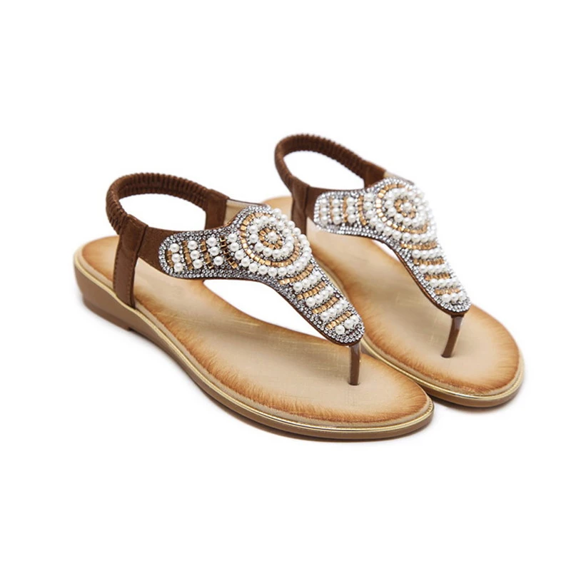 

CEYANEAONew Fashion European And American Sandals National Rhinestone Large Size 35-42 Luxury Diamond High QualityLadies Sandals