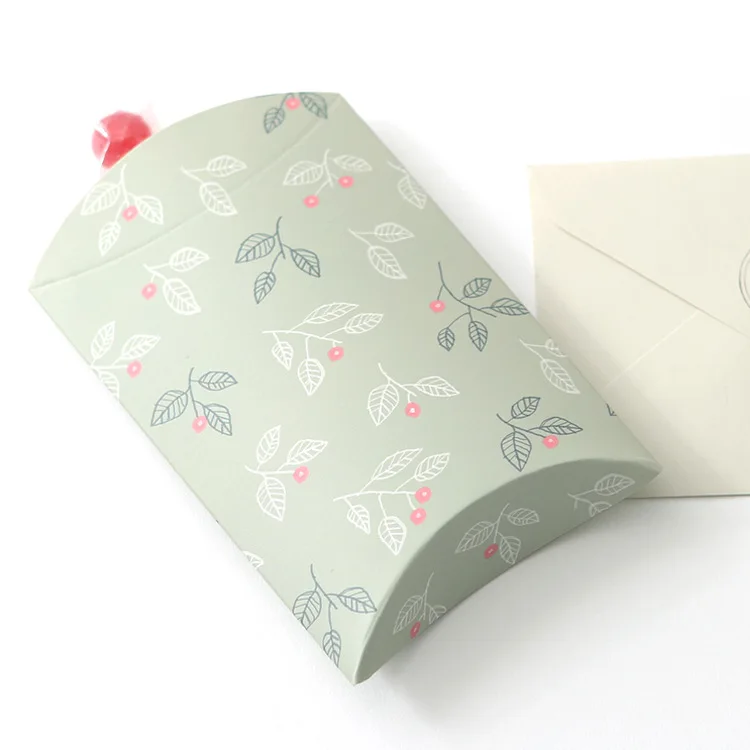 50pcs/lot New Candy Box Bag Craft Paper Pillow Shape Wedding Favor Gift Boxes Pie Party Bags Eco Friendly Kraft Packaging | Украшения и
