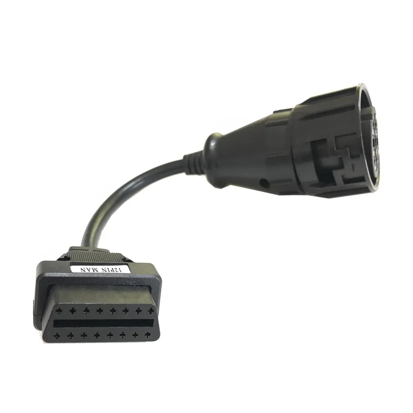 12Pin OBD2 к 16Pin гнездовой разъем DLC OBDII Для iv e co грузовика диагностический