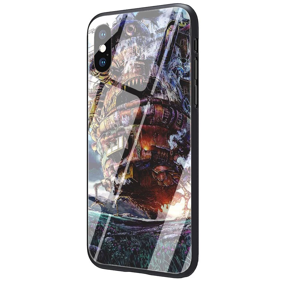 G8 Howl's Howls движущийся замок из закаленного стекла чехол для телефона iPhone 5 5S 6 6S 7 8 Plus X XR XS 11 pro Max - Цвет: G8