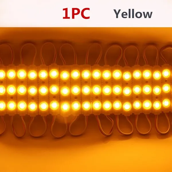 yellow 1pc Супер яркий SMD 5054 светодиодный модуль Рекламный дизайн высокое качество светодиодный модуль освещение 3 светодиодный DC12V 1 шт. 5 шт. 10 шт - Цвет: yellow 1pc