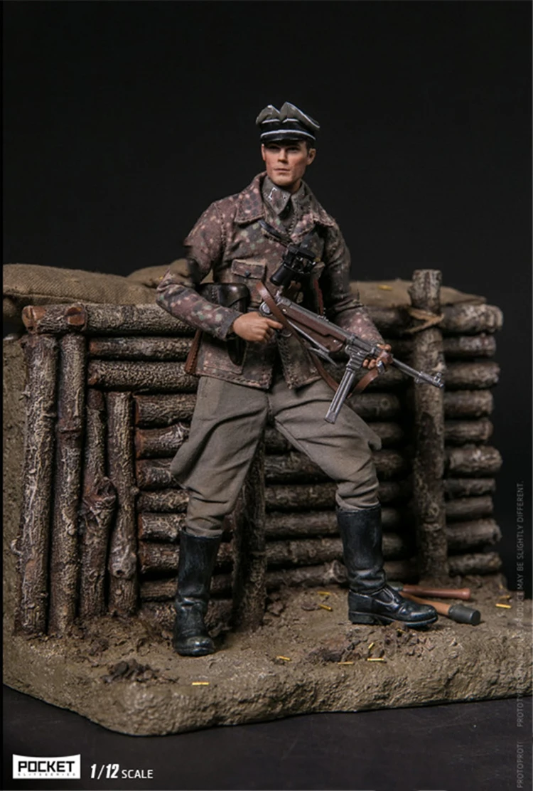 Карманная элитная Серия 1/12 Второй мировой войны SS-Panzer Division Das eich PES003 немецкий с оружием двойная голова резьба полный набор фигурка