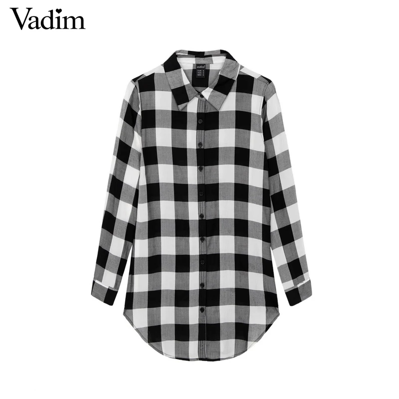 Рубашка женская винтажная с отложным воротником и длинным рукавом|long blouse|blusas