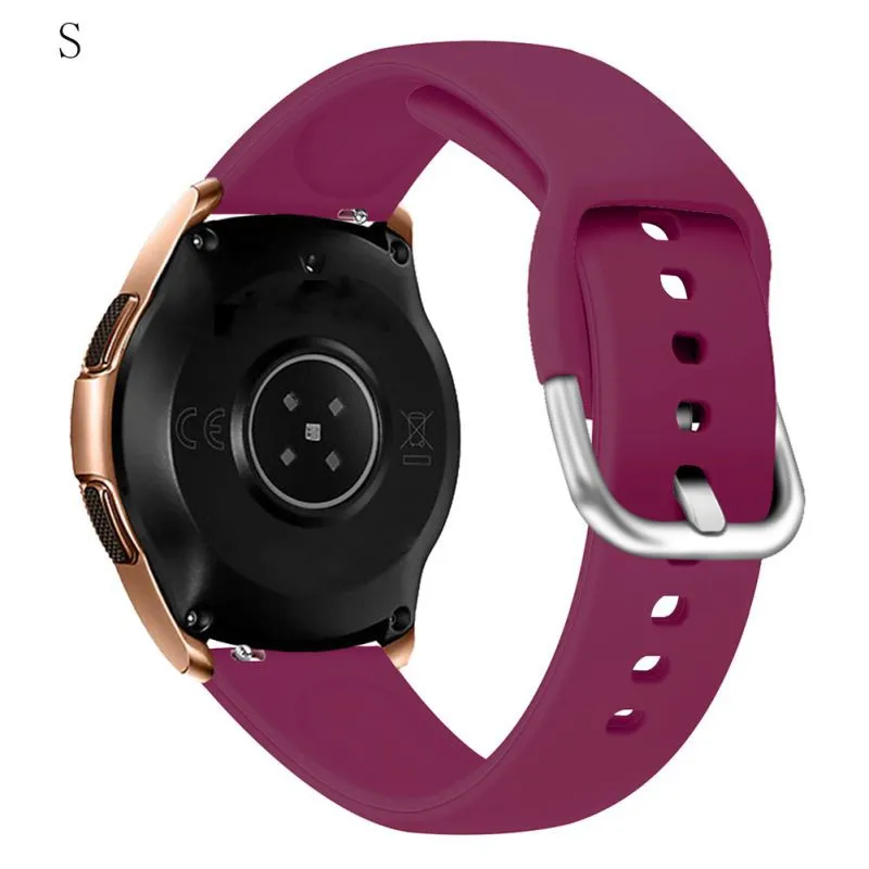 S-Red wine Носимые силиконовые часы браслет для умных часов Замена для Galaxy Watch Active/42 мм - Цвет ремешка: S-Red wine